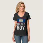 Creole Boy Belize Pride Belizean Flag Culture Afro T-shirt (Voorkant volledig)