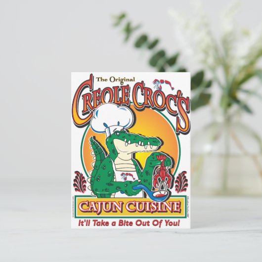 CREOLE-CROC BRIEFKAART (Staand voorkant)