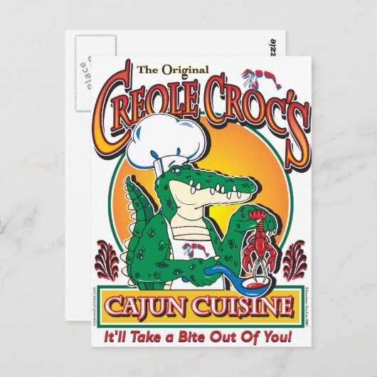 CREOLE-CROC BRIEFKAART (Voorkant / Achterkant)