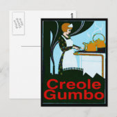 Creole Gumbo Cook Briefkaart (Voorkant / Achterkant)