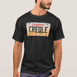 Creole Louisiana License Bord T-shirt