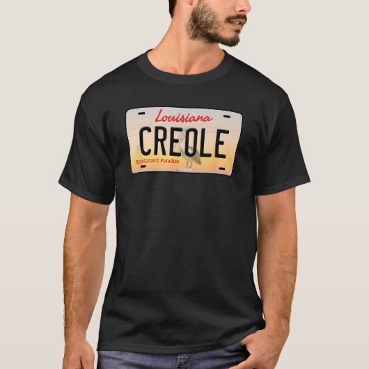 Creole Louisiana License Bord T-shirt (Voorkant)