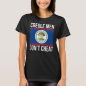 Creole Mannen Cheat Belize Pride Belizean Flag nie T-shirt (Voorkant)