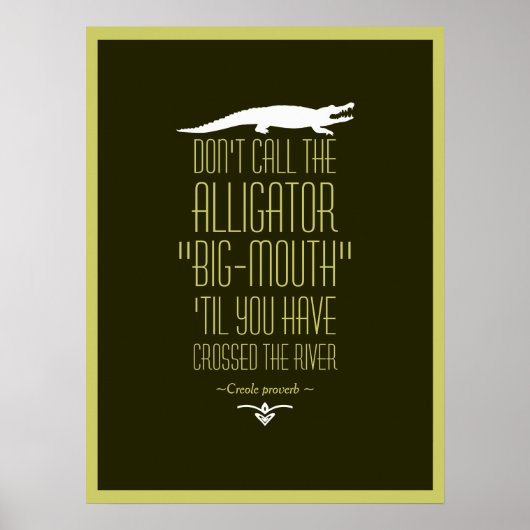 Creole Proverb Poster (Voorkant)