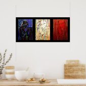 Creole Rain - drapeau tricolore Poster (Keuken)