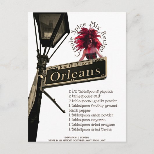 Creole Spice Mix Recipe | BRIEFKAART (Voorkant)