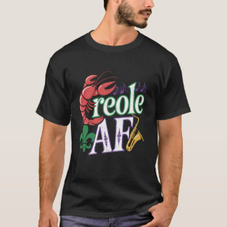 Creool AF Grappig New Orleans Louisiana Ontwerp Ja T-shirt
