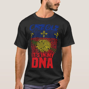 Creools zit in mijn DNA Guadeloupe Afro trots Guad T-shirt