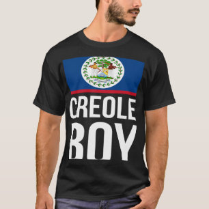 Creoolse jongen Belize Pride Belizean vlag cultuur T-shirt