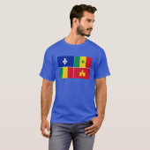 Creoolse vlag te groot t-shirt (Voorkant volledig)