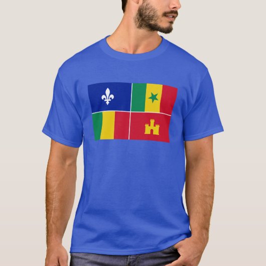 Creoolse vlag te groot t-shirt (Voorkant)