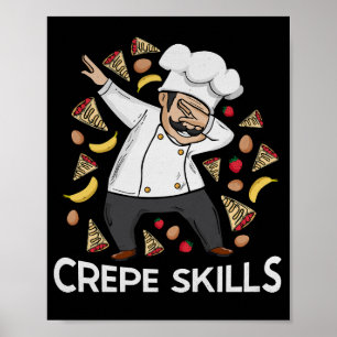 Crêpe Chef Crepes Lover Gift Mannen Crêpe Poster