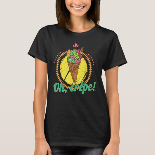 Crepe French pancake Matcha crepes baking filling T-shirt (Voorkant)