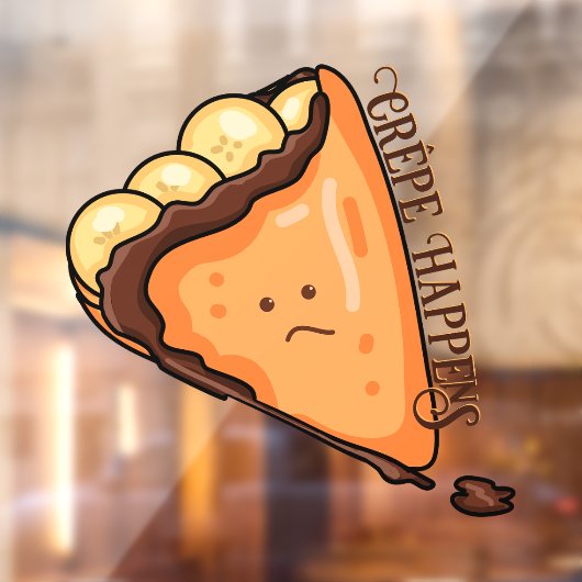 Crêpe Happens Pun Raamsticker (Vel 2)