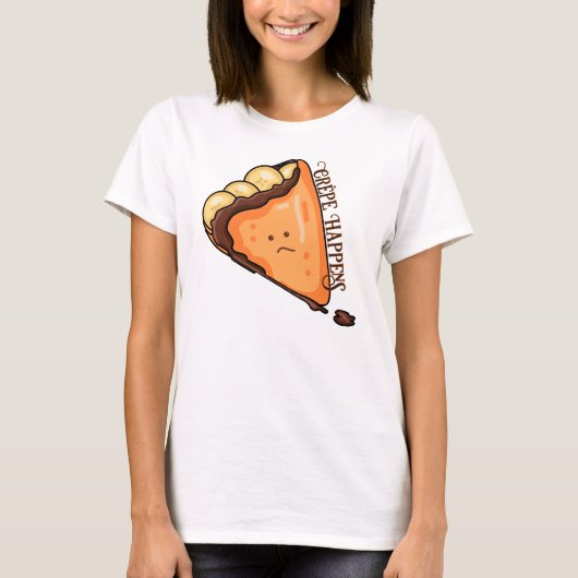 Crêpe Happens Pun T-shirt (Voorkant)