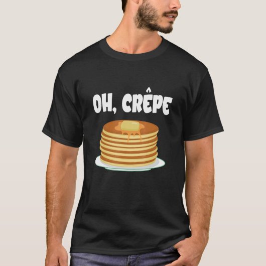 Crepe-koeken mengen stroop met pannenkoeken t-shirt (Voorkant)