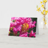 "Crepe Myrtle 1." Wenskaart Kaart (Gele Bloem)