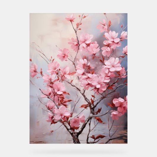 Crepe Myrtle - Impasto Floral Acryl Bord (Voorkant)