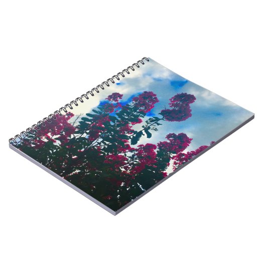 crepe myrtle on a cloudy day notitieboek (Linkerzijde)