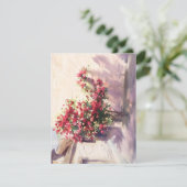 Crepe Myrtle Tree bij Waterverven Feestdagenkaart (Staand voorkant)