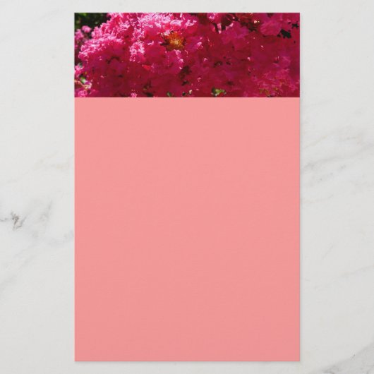 Crepe Myrtle Tree Magenta Floral Briefpapier (Voorkant)