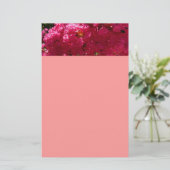 Crepe Myrtle Tree Magenta Floral Briefpapier (Staand voorkant)