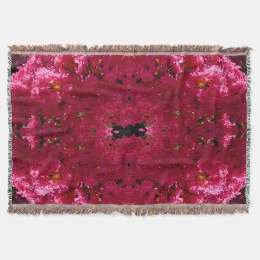 Crepe Myrtle Tree Magenta Floral Deken (Voorkant)