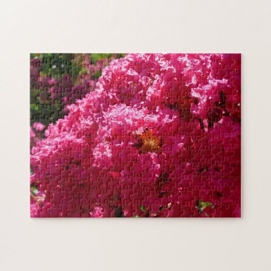 Crepe Myrtle Tree Magenta Floral Legpuzzel (Horizontaal)