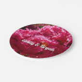 Crepe Myrtle Tree Magenta Floral Papieren Bordje (Gekanteld)