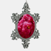 Crepe Myrtle Tree Magenta Floral Tin Sneeuwvlok Ornament (Links)
