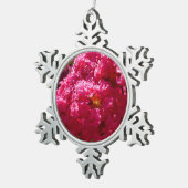 Crepe Myrtle Tree Magenta Floral Tin Sneeuwvlok Ornament (Rechts)