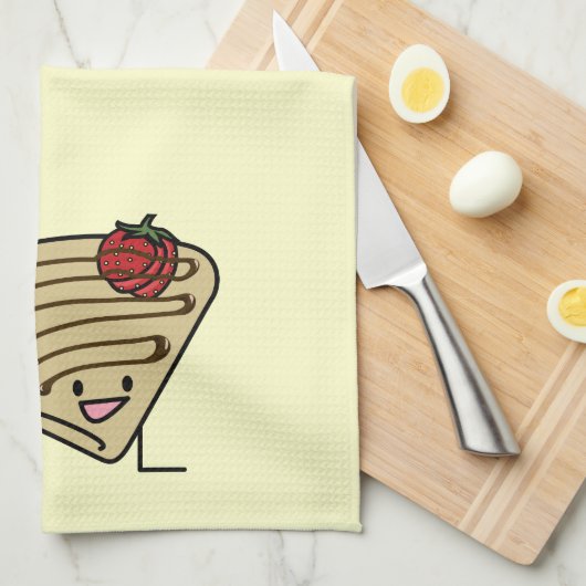 Crepe pasty Strawberry dessert chocolade Franse Theedoek (Quarter Fold)