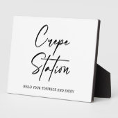 Crêpe station Trouwbord Fotoplaat (Zijkant)