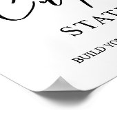 Crepe station Trouwbord Poster (Hoek)