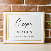 Crepe station Trouwbord Poster