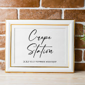 Crêpe station Trouwbord Poster