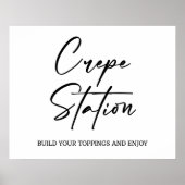 Crêpe station Trouwbord Poster (Voorkant)