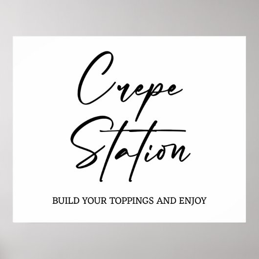 Crêpe station Trouwbord Poster (Voorkant)