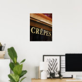 Crepes sign, Paris Poster (Thuiskantoor)