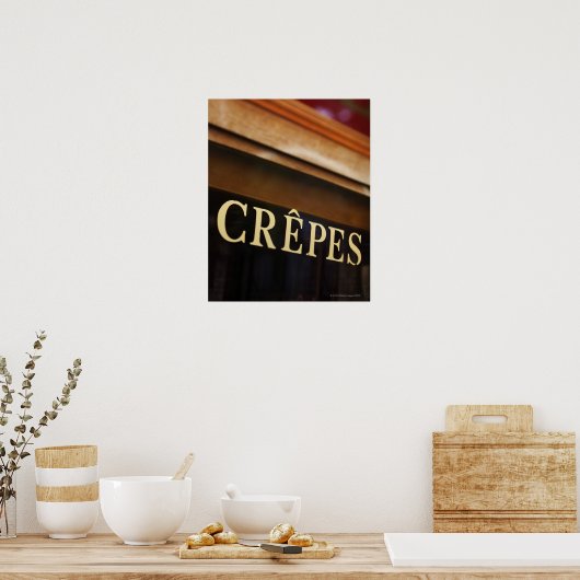 Crepes sign, Paris Poster (Keuken)