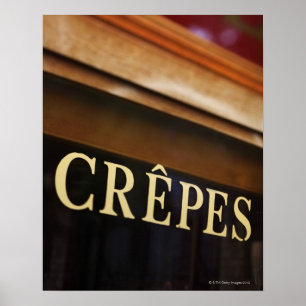 Crepes sign, Paris Poster