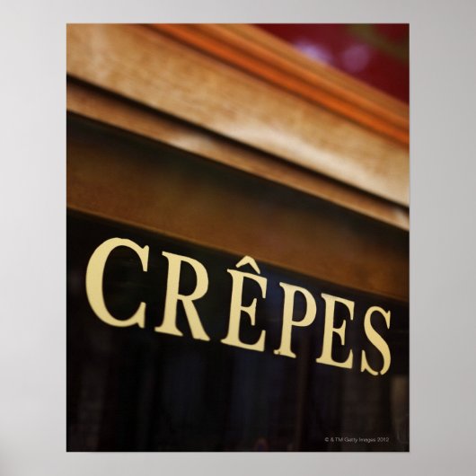 Crepes sign, Paris Poster (Voorkant)