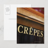 Crepes-teken, Parijs Briefkaart (Voorkant / Achterkant)
