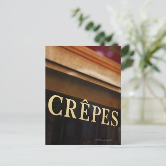 Crepes-teken, Parijs Briefkaart (Staand voorkant)