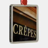 Crepes-teken, Parijs Metalen Ornament (Rechts)