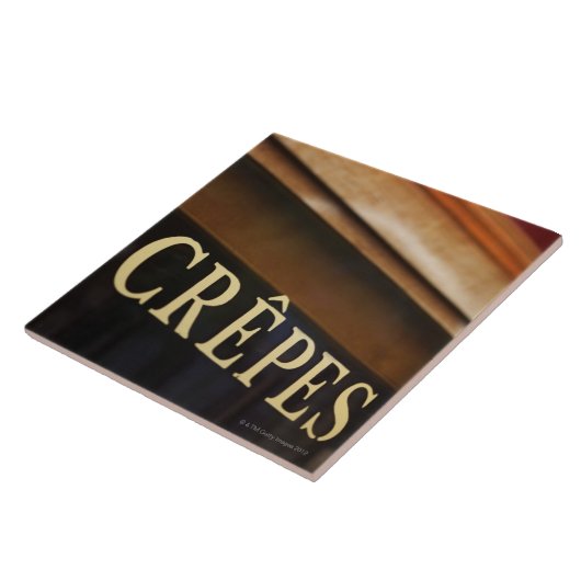 Crepes-teken, Parijs Tegeltje (Zijkant)