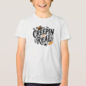 Crepping It Real Halloween Retro Design Tri-Blend Shirt (Voorkant)