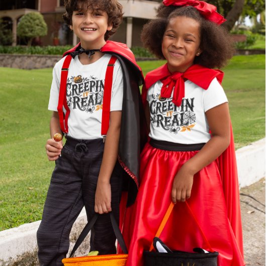 Crepping It Real Halloween Retro Design Tri-Blend Shirt