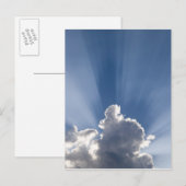 Crepusculaire of Gods rays strekken voorbij de wol Briefkaart (Voorkant / Achterkant)