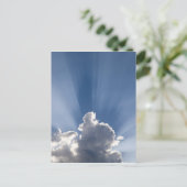 Crepusculaire of Gods rays strekken voorbij de wol Briefkaart (Staand voorkant)